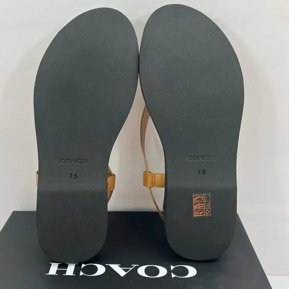 COACH SANDALS, “GRACEY LEATHER “PENNY” COLOR, WOMENS SIZE 7.5-B, EUR 38-B - Picture 15 of 16